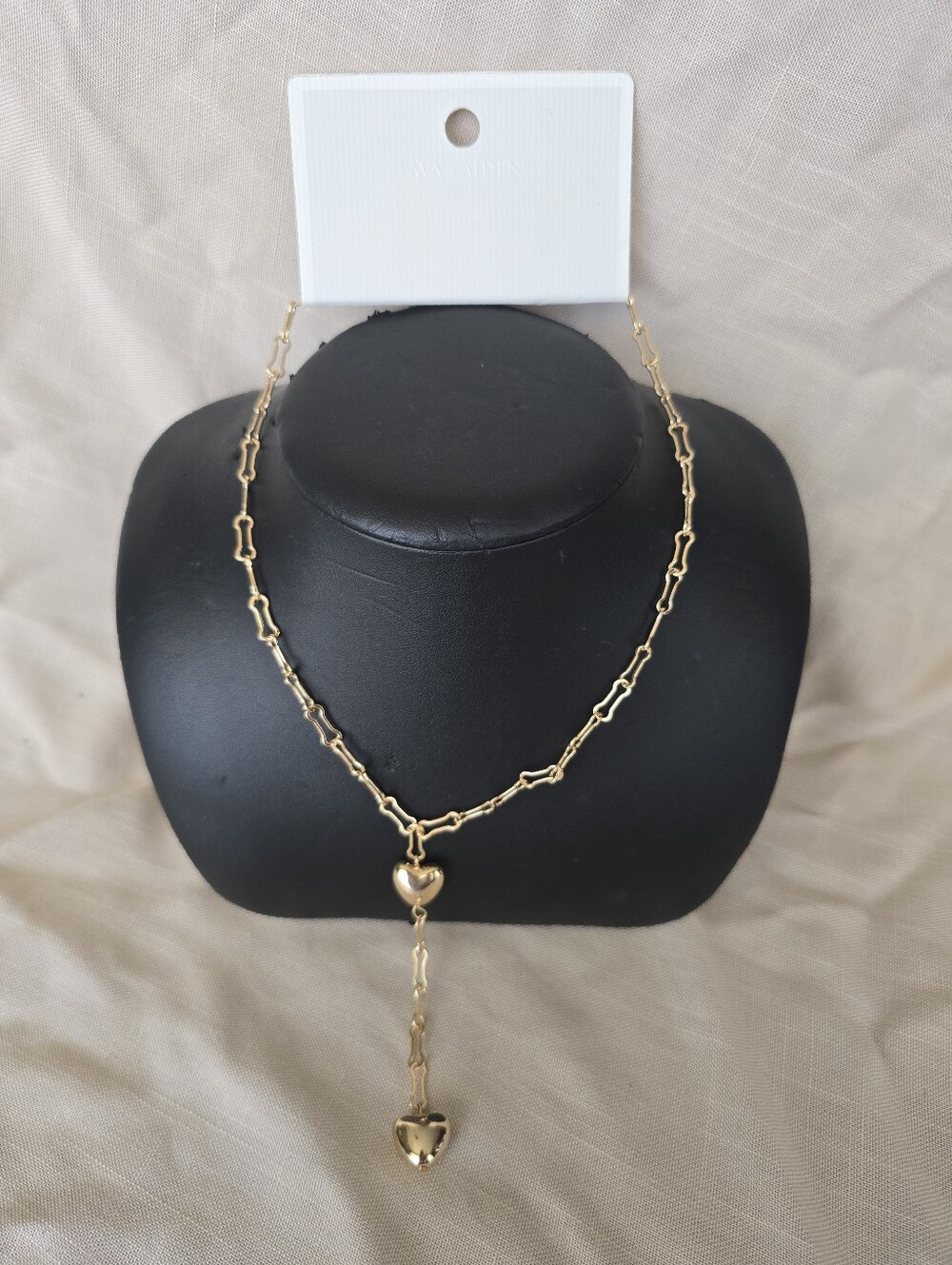 Gold Heart Drop Necklace - Women Jewelry